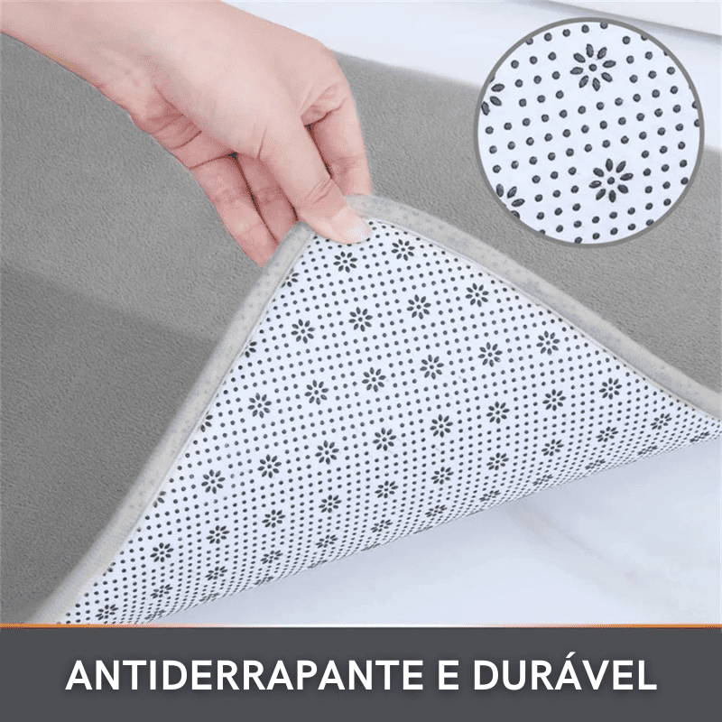 Tapete para Banheiro Antiderrapante Absorvente Veludo - Kinten