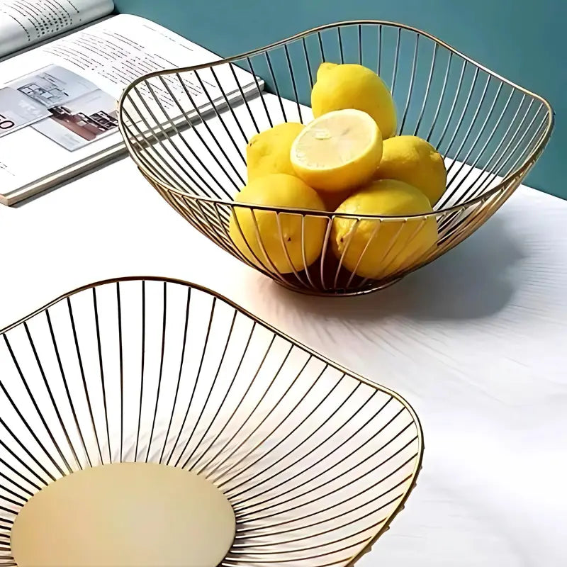 Fruteira de Mesa Moderna -Cesta de Frutas de Metal - Kinten