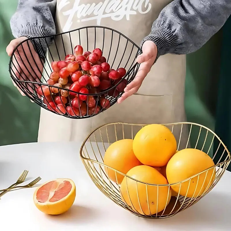 Fruteira de Mesa Moderna -Cesta de Frutas de Metal - Kinten