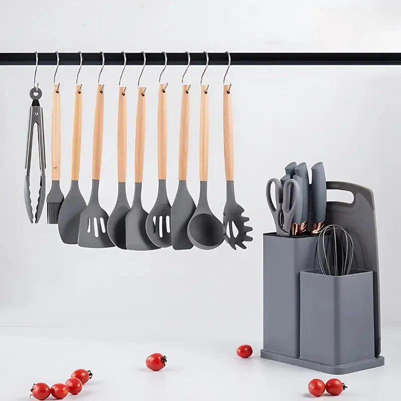 Kit Utensílios de Cozinha 19 Peças Deluxe Gourmet - Kinten