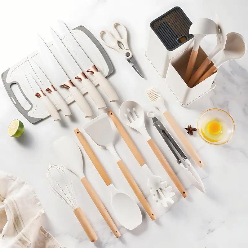 Kit Utensílios de Cozinha 19 Peças Deluxe Gourmet - Kinten