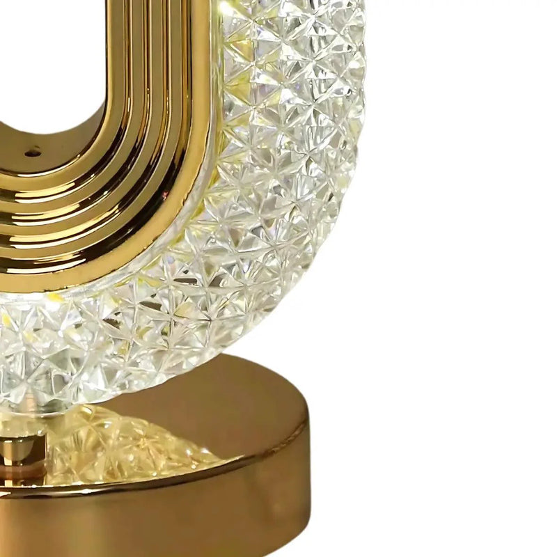 Luminária de Mesa e Abajur Luxuosa Cristal Oval - Kinten