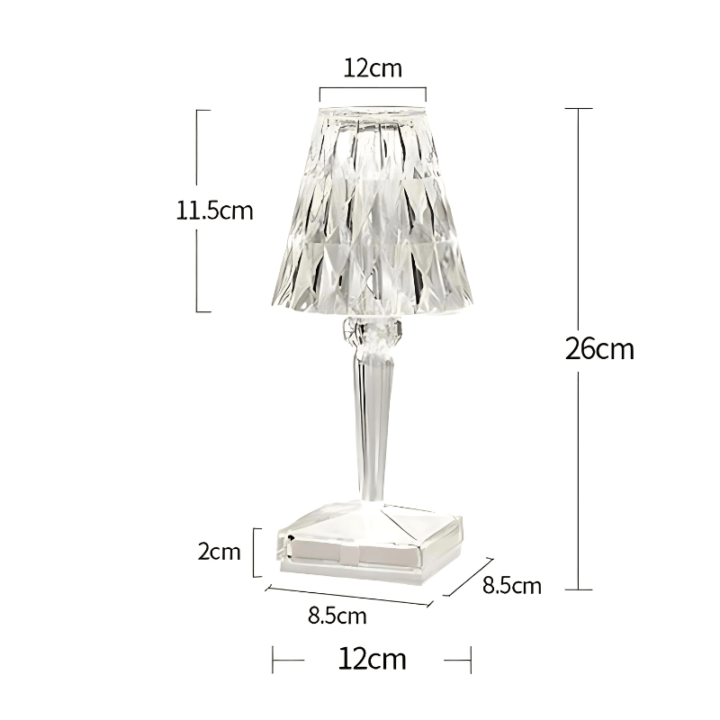 Luminária Abajur de Mesa Cristal Led - Kinten