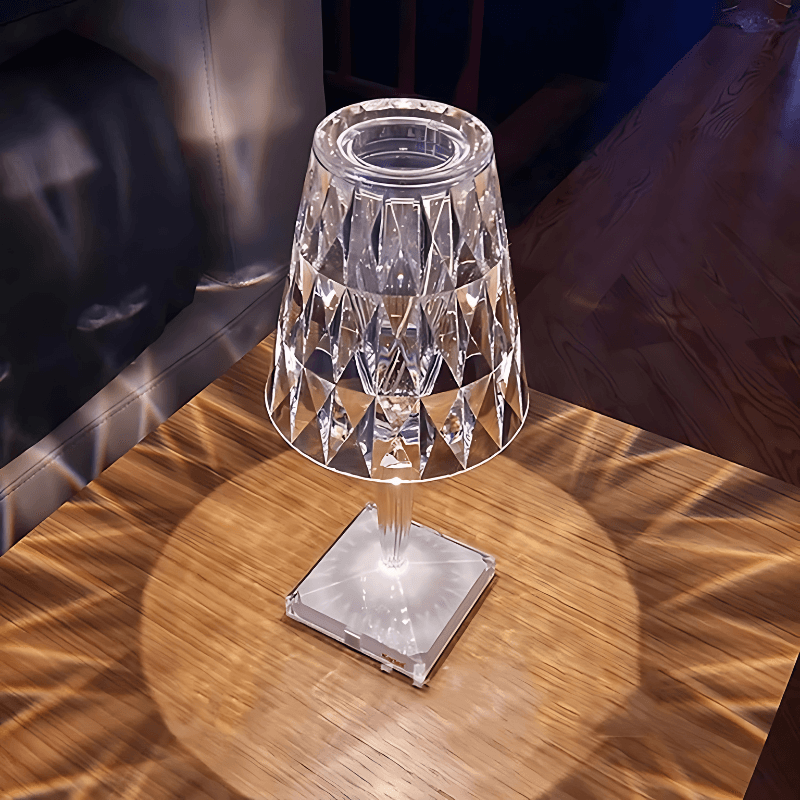 Luminária Abajur de Mesa Cristal Led - Kinten